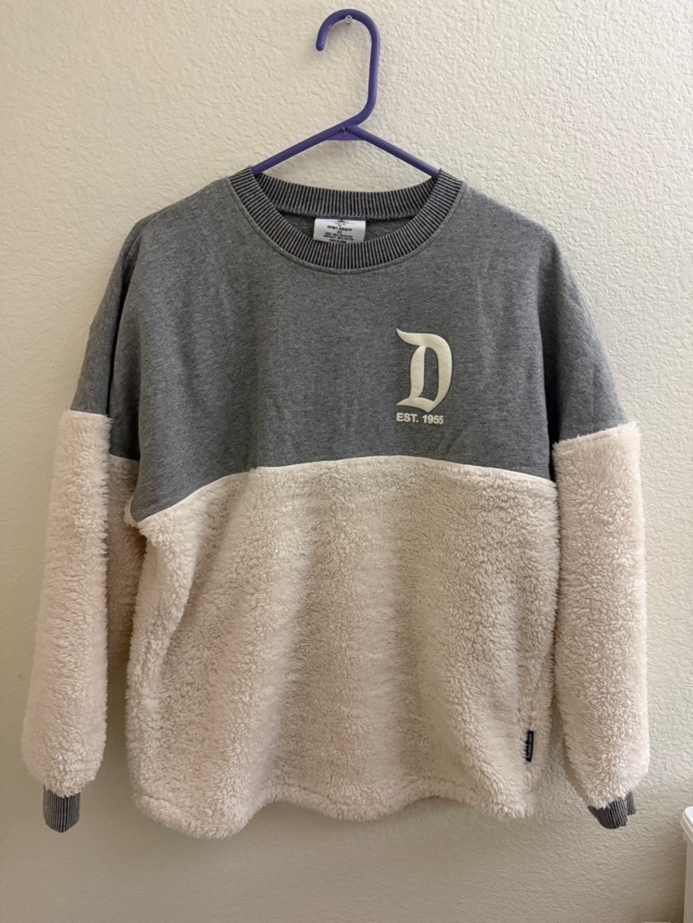 Disneyland Gray and Cream Sherpa Spirit Jersey